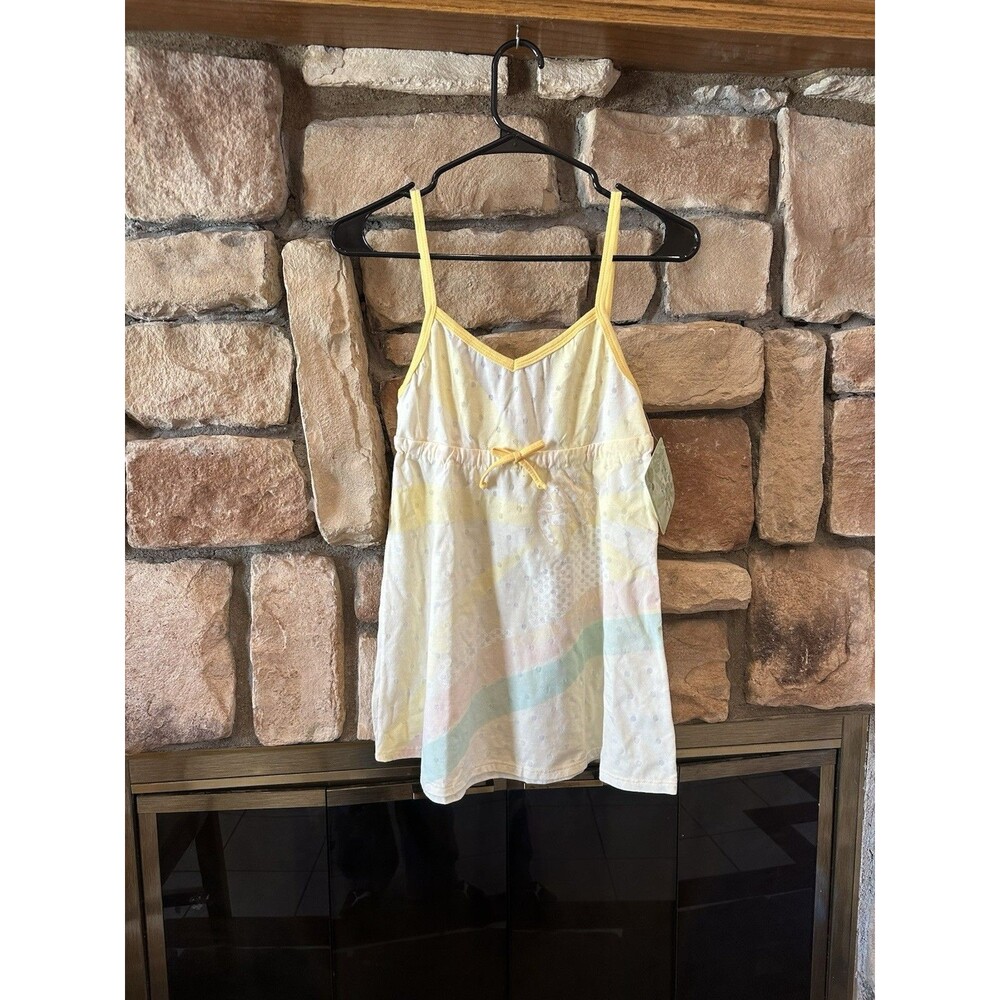 NWT David &Goliath Women Junior Yellow Sunshine Rainbow Babydoll Tank Top Cami L